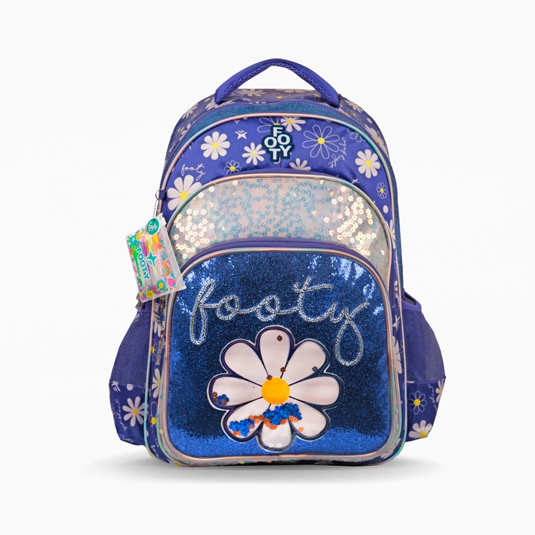 Mochila Escolar Footy 2026 Ohlala Azul 18" Art.F26393